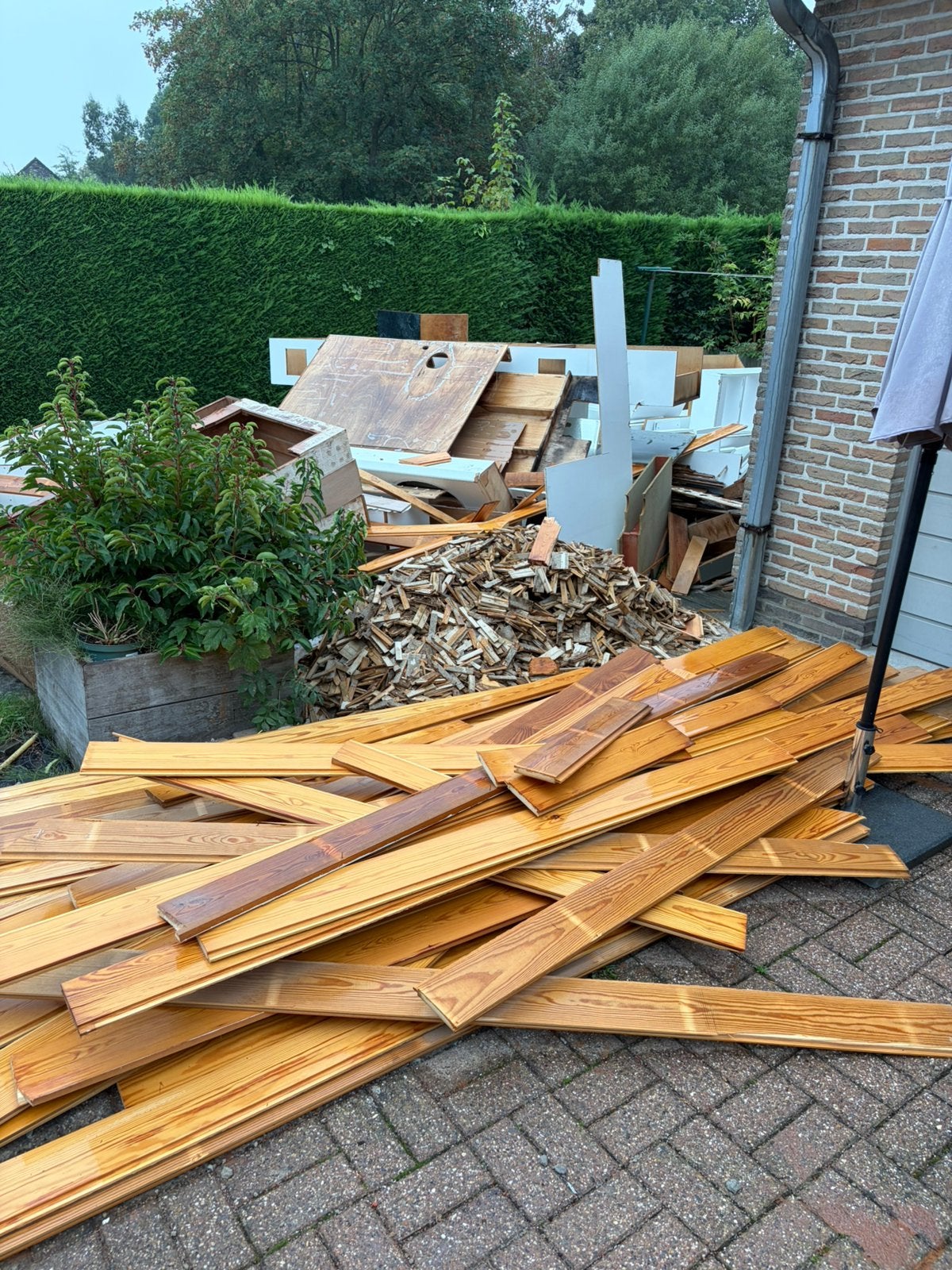 Gratis af te halen hout, Ophalen, Gebruikt, Planken