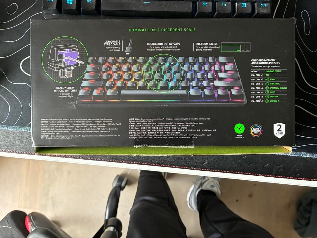Razer Huntsman Mini, Envoi, Filaire, Razer