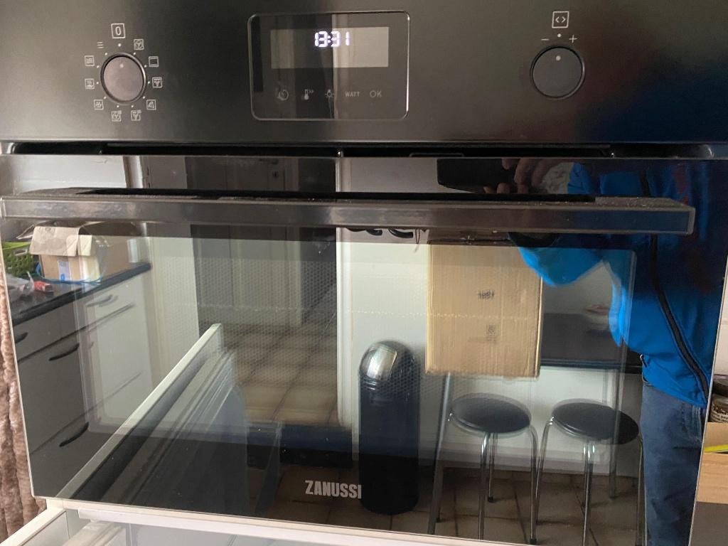 Zanussi combi oven ZVENM6K3 45cm microgolf inbouw, Elektronische apparatuur, Oven, Zo goed als nieuw, Inbouw, 45 tot 60 cm