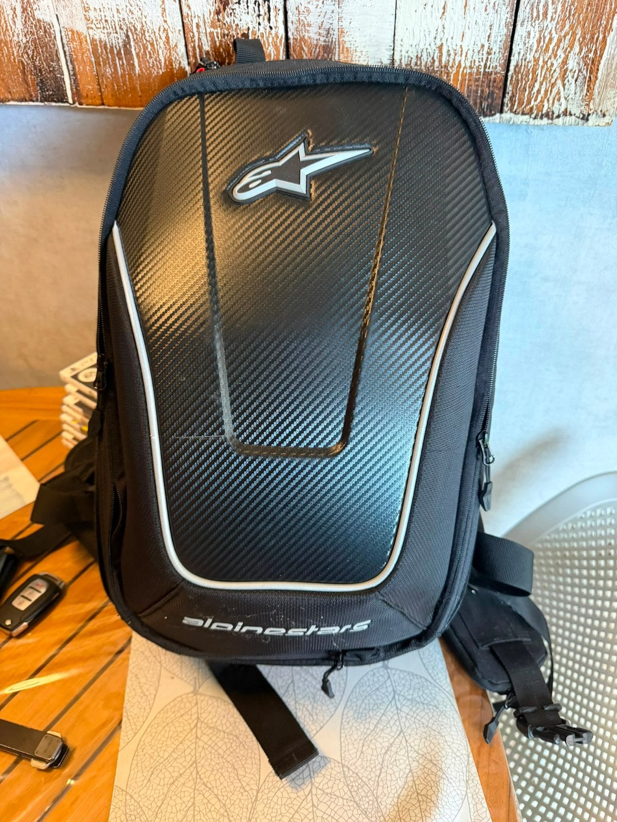 Alphine motorrugzak, Motoren, Accessoires | Koffers en Tassen, Ophalen, Zo goed als nieuw
