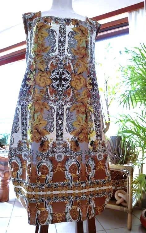 bijzonder kunst prachtig jurk, Maat 38/40 (M), Vintage Dressing, Beige, Ophalen of Verzenden