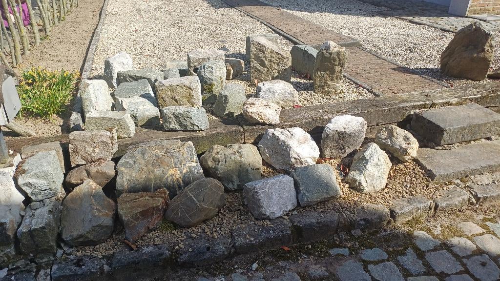 Sierstenen, afboording, stapstenen., Tuin en Terras, Grind, Keien en Split, Gebruikt, Kei, Grijs, Ophalen