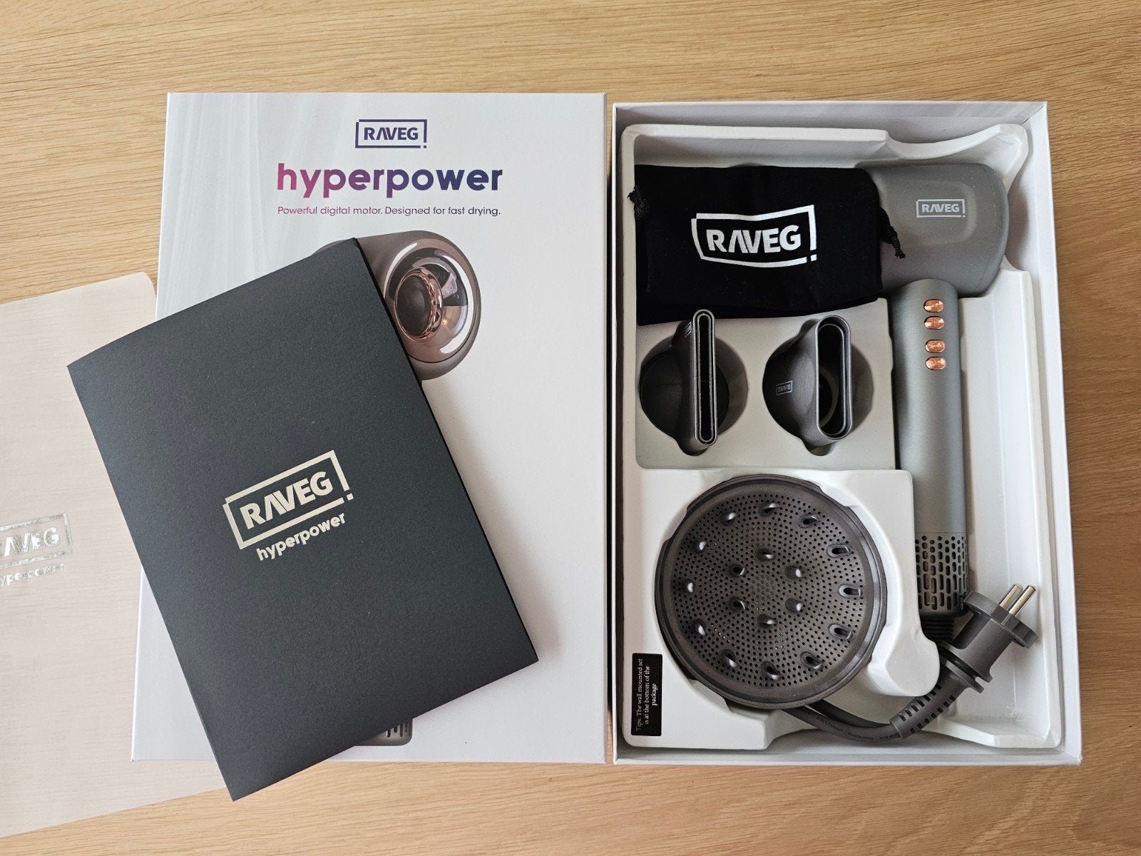 RAVEG Hyperpower diffuser/haardroger - slechts 1x gebruikt., Elektronische apparatuur, Ophalen, Nieuw, Haarverzorging