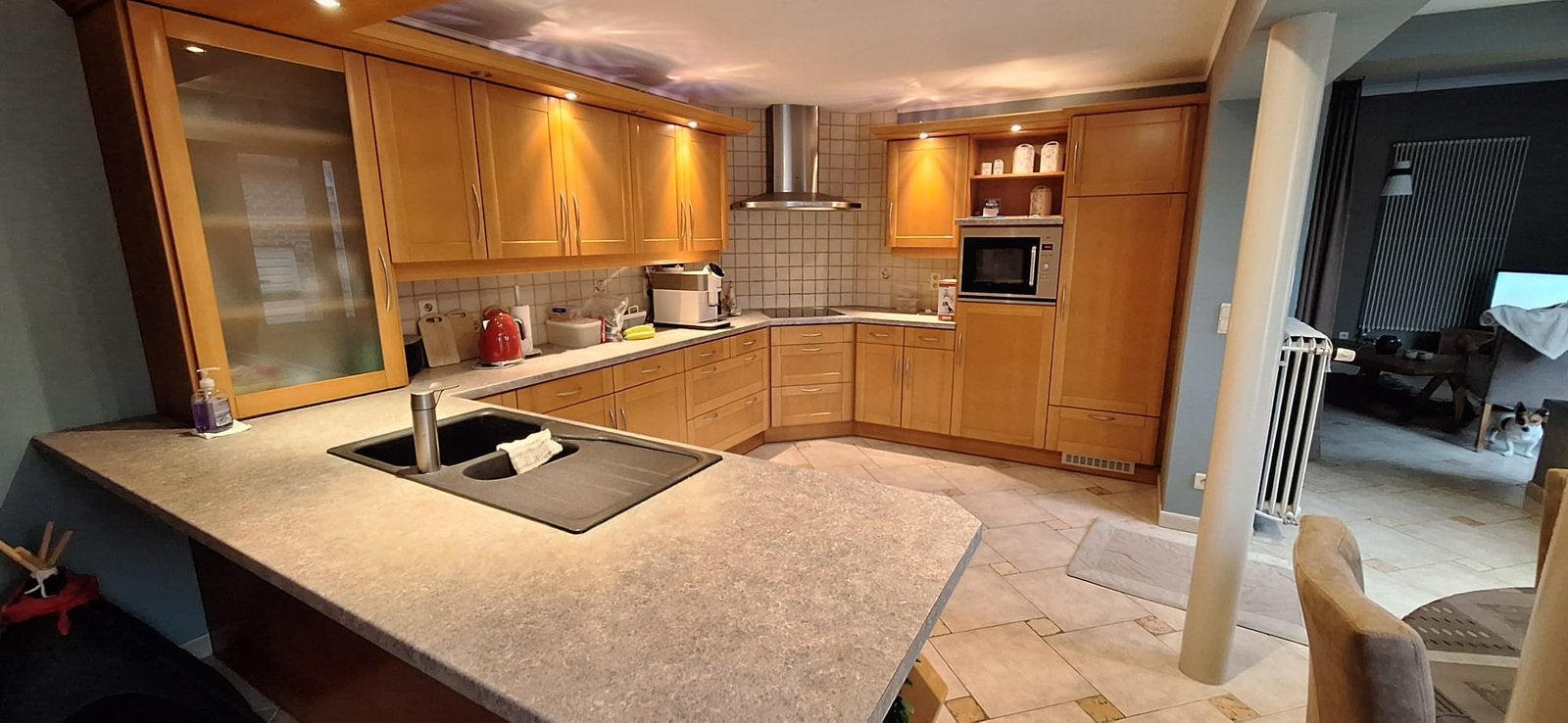 Keuken - Zelf af te breken, Maison & Meubles, Cuisine | Cuisines complètes, Bois, Brun, Enlèvement, Utilisé