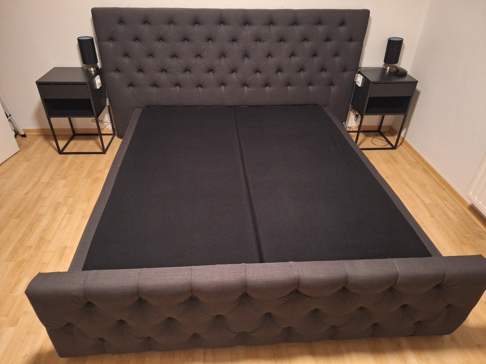 boxspring, Ophalen, Bruin, Tweepersoons, Zo goed als nieuw