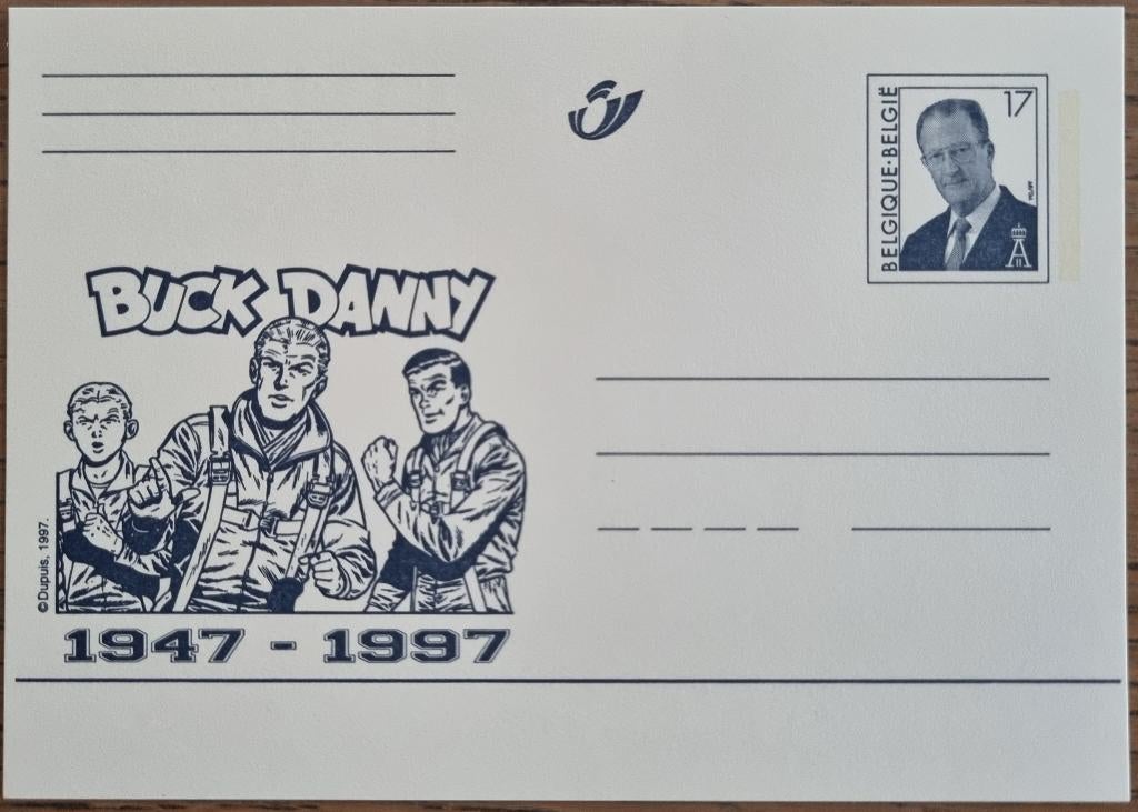 Briefkaart ** Buck Danny 1947 - 1997, Verzenden, 1980 tot heden, Ongelopen