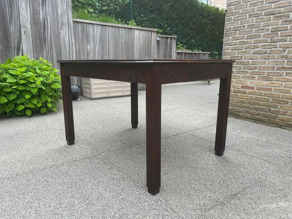 Tafel en 6 stoelen, Ophalen, Gebruikt, 100 tot 150 cm, Klassiek