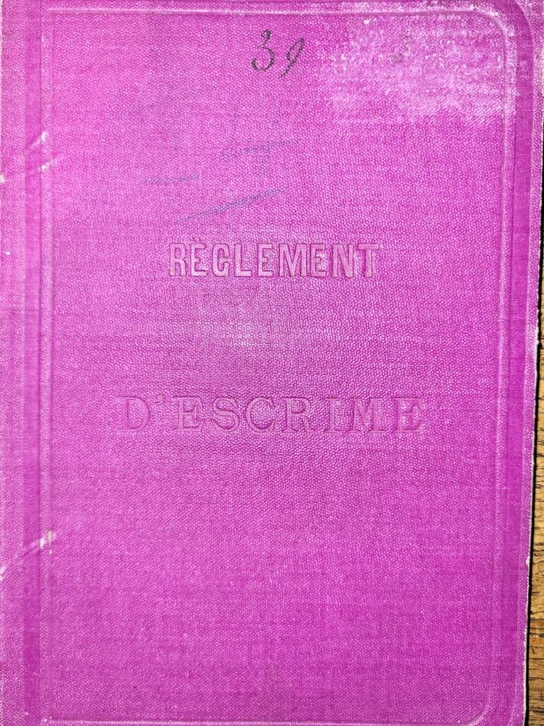 Règlement d'escrime, Gelezen, Verzenden, Landmacht, Voor 1940