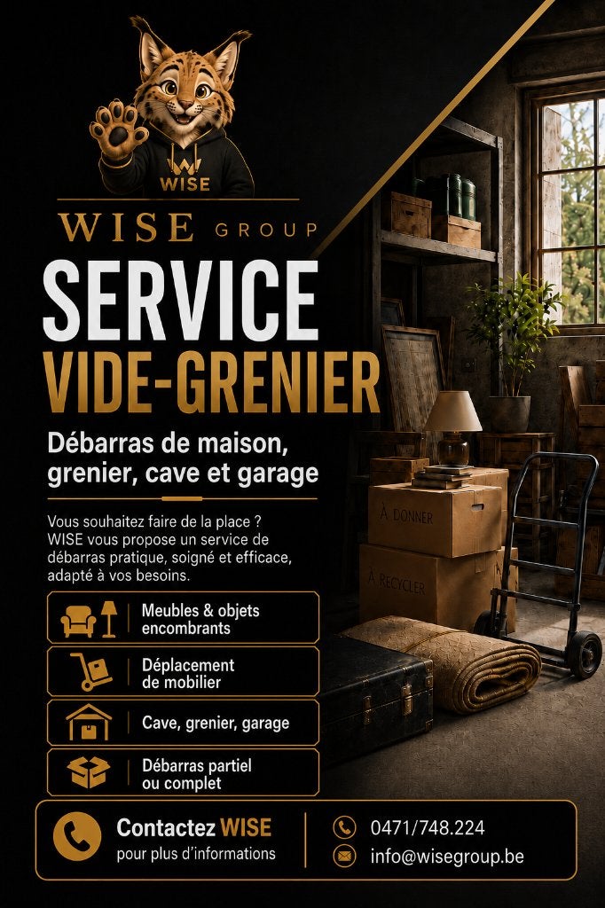 BESOIN DE FAIRE DE LA PLACE ? WISE S’OCCUPE DE TOUT !, Diensten en Vakmensen, Verhuizers en Opslag