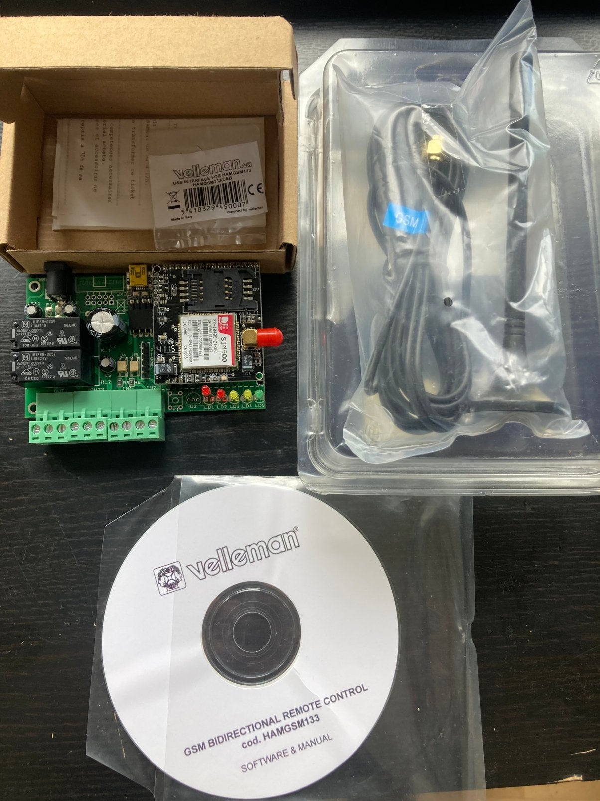 Kit Velleman GSM Bidirectionnel Remote Control HAMS33, Hobby & Loisirs créatifs, Composants électroniques, Comme neuf, Enlèvement ou Envoi