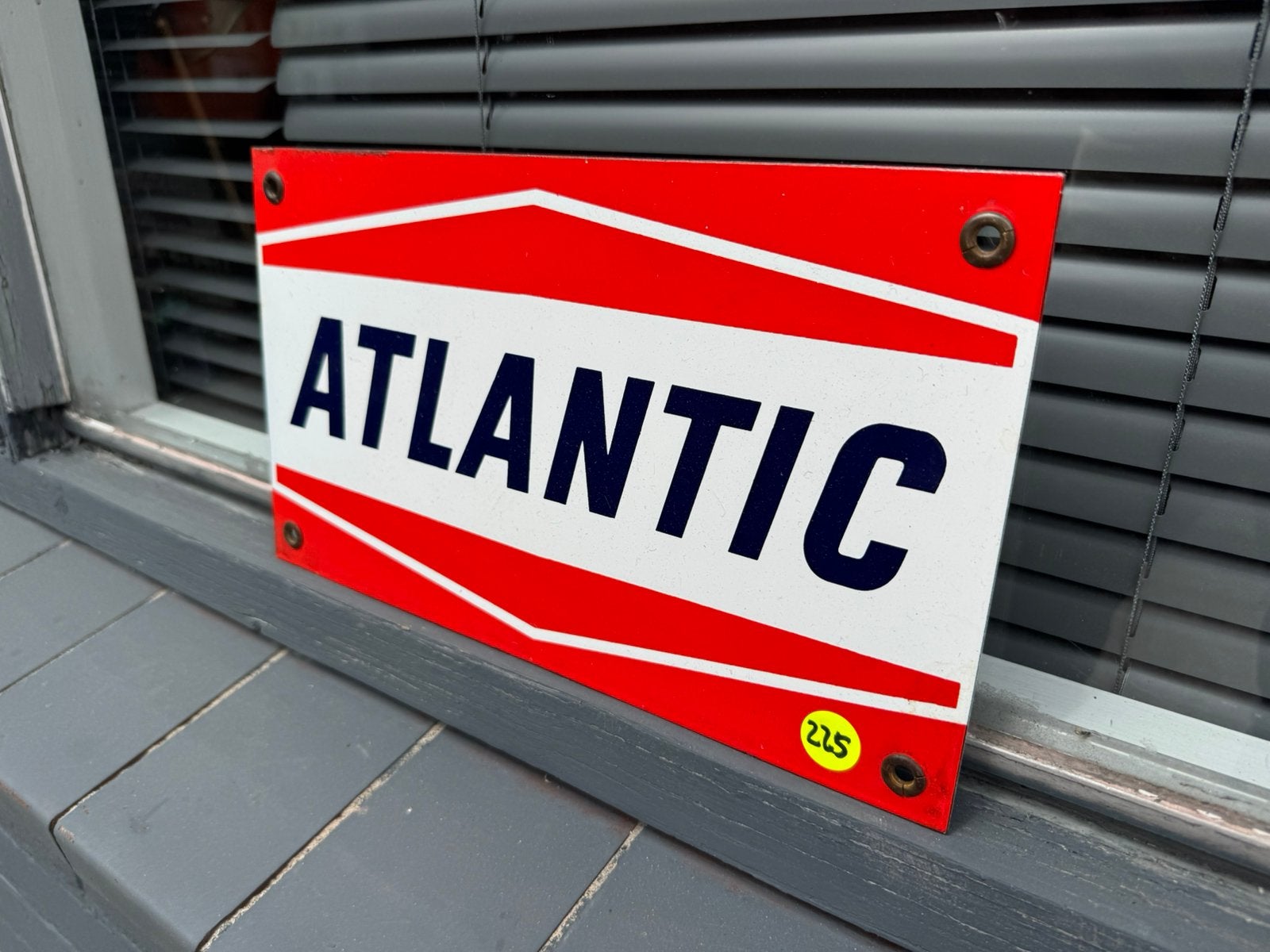 Panneau d'affichage émaillé ATLANTIC, Antiquités & Art, Antiquités | Email, Enlèvement ou Envoi