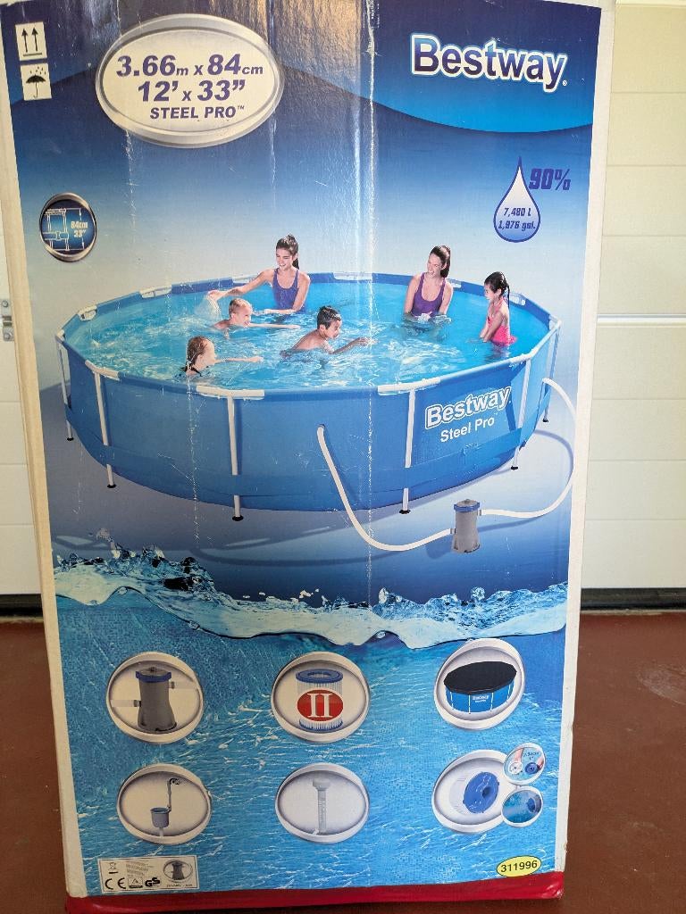 Zwembad Bestway 344*84, Rond, Enlèvement, Utilisé, 80 à 120 cm