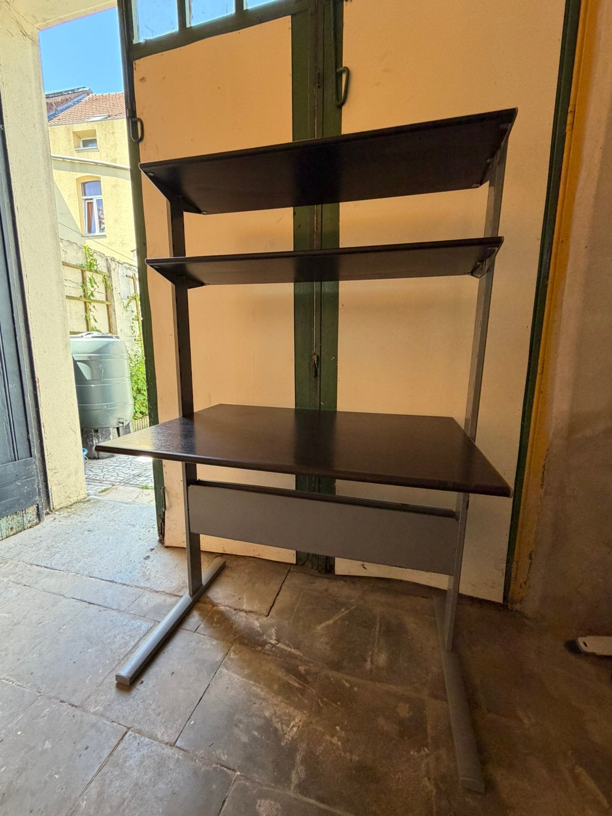 Bureau avec étagères, Maison & Meubles, Réglable en hauteur, Utilisé, 91 cm, Bois