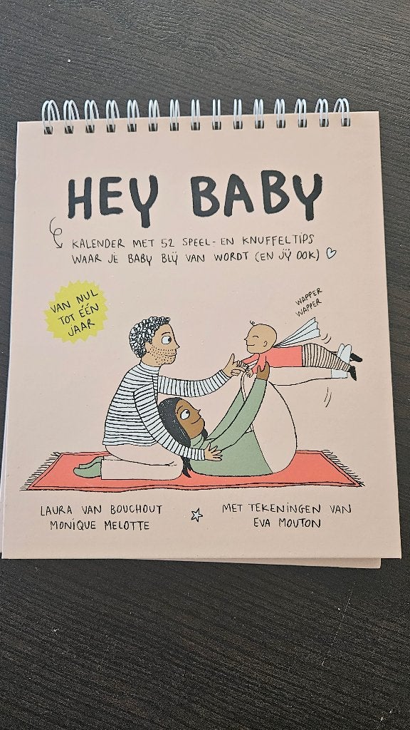 Hey Baby kalender van Eva Mouton, Boeken, Zwangerschap en Bevalling, Zo goed als nieuw, Laura Bouchout & Eva Mouton, Ophalen of Verzenden