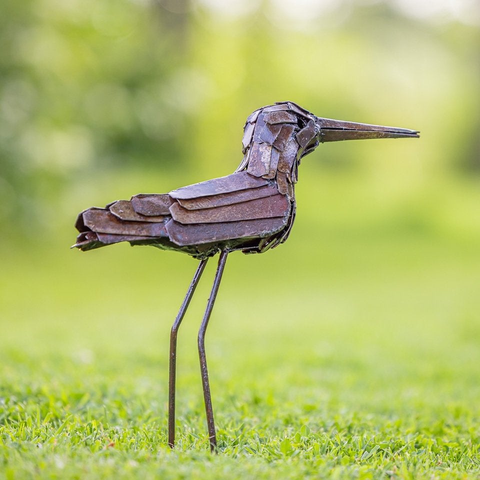 Metalen steltloper - Mooievogels, Ophalen of Verzenden, Nieuw, Metaal, Dierenbeeld