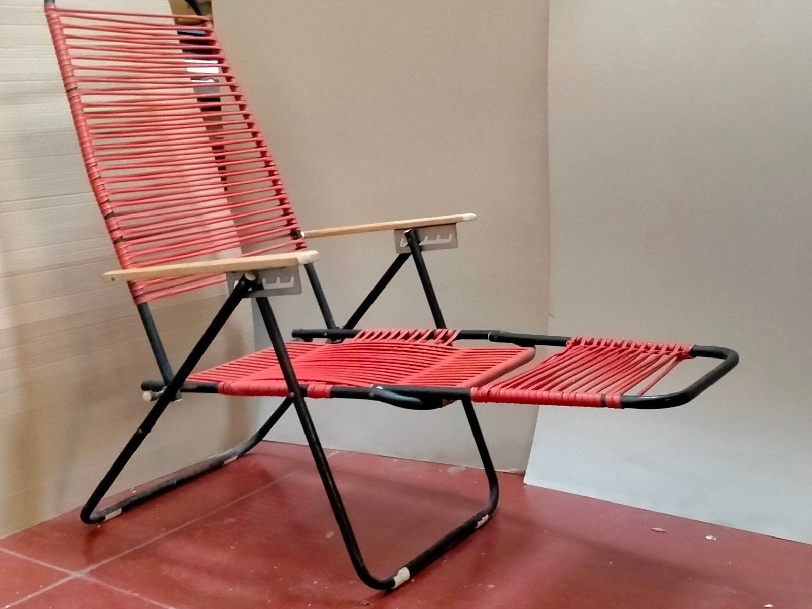 retro tuinstoel, Jardin & Terrasse, Chaises de jardin, Enlèvement, Utilisé, Plastique, Pliant
