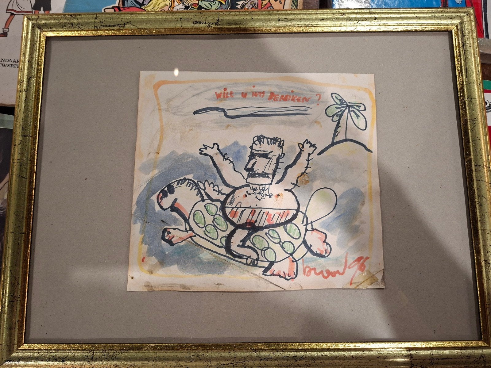herman brood .erg leuk en origineel werk, Antiek en Kunst, Ophalen of Verzenden, Origineel werk
