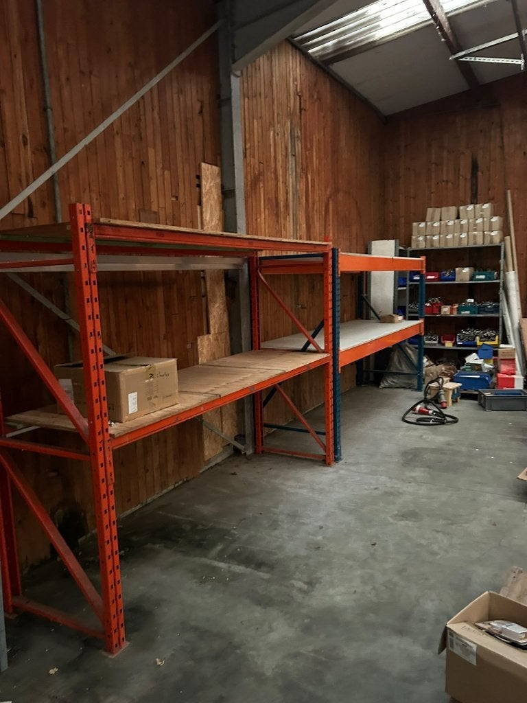 Grote partij palletstellingen / magazijnrekken, Ophalen