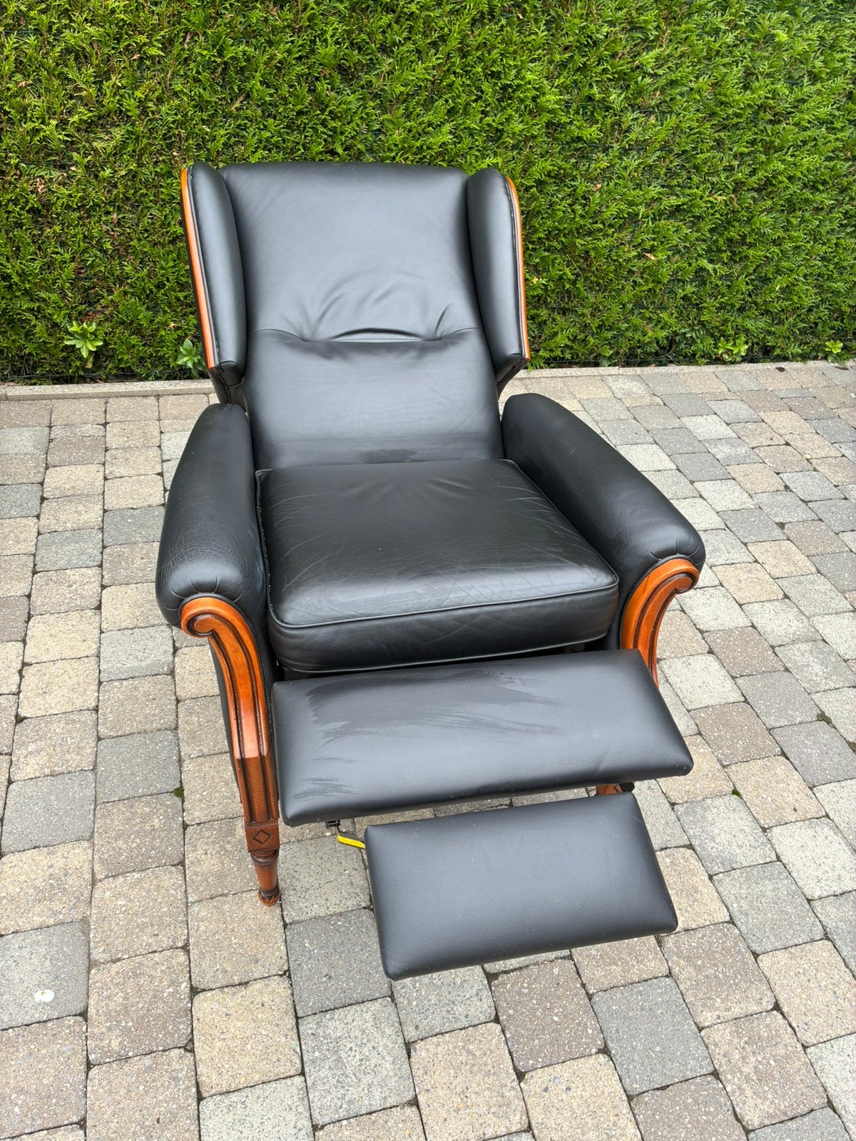 Lederen relax zetel, Huis en Inrichting, Ophalen, Gebruikt, Klassiek, 75 tot 100 cm