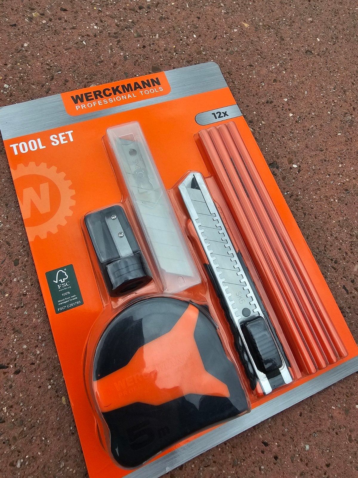 Toolset rolmaat, potloden, afbreekmes enz nieuw!, Ophalen, Nieuw, Accessoires