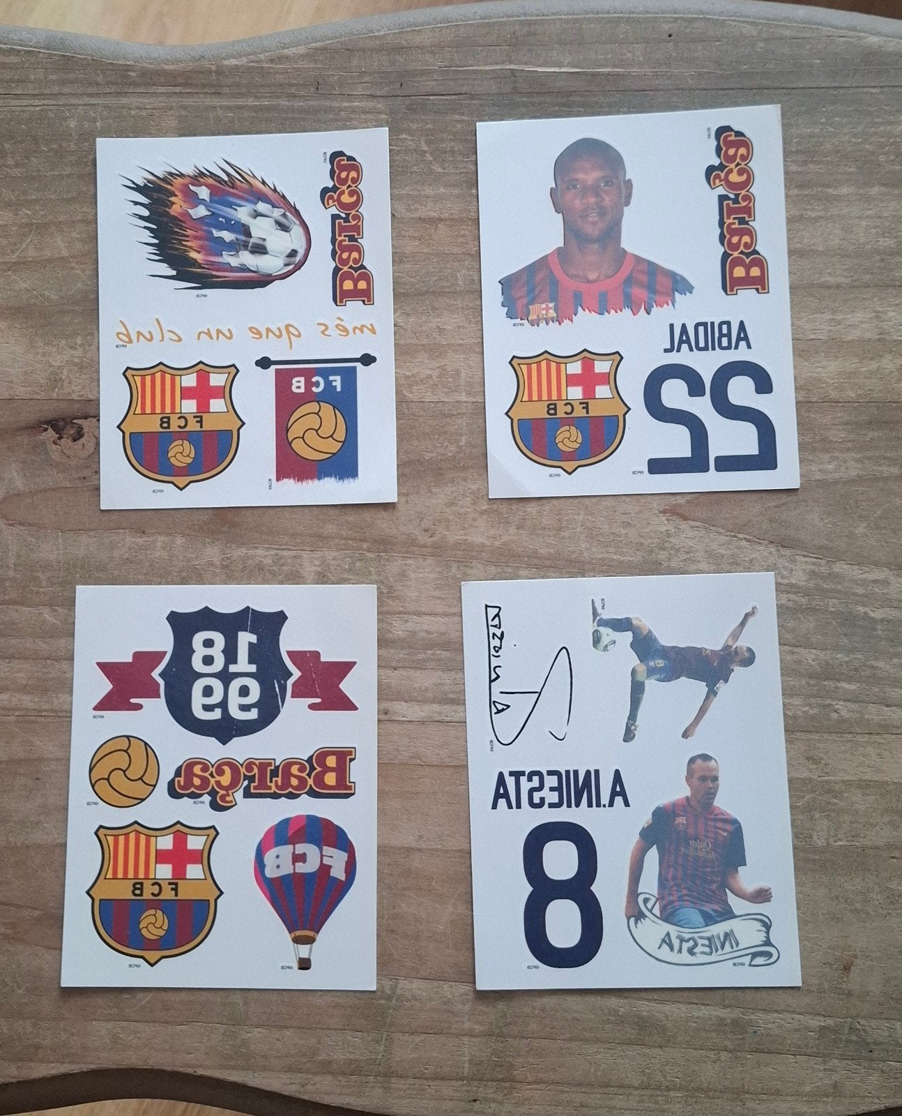 Genre Panini 4 stickers Fc Barcelona Spanje Barcelona, Ophalen of Verzenden