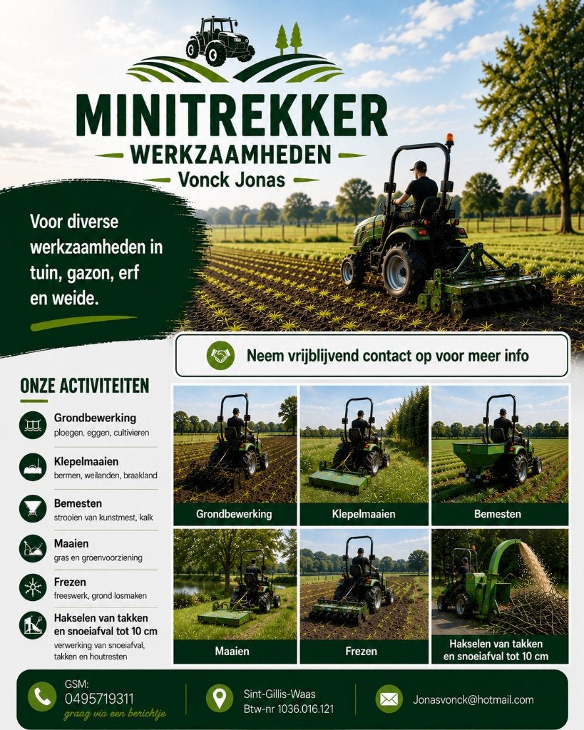 mini loonwerk tuinwerk, Ophalen, Nieuw