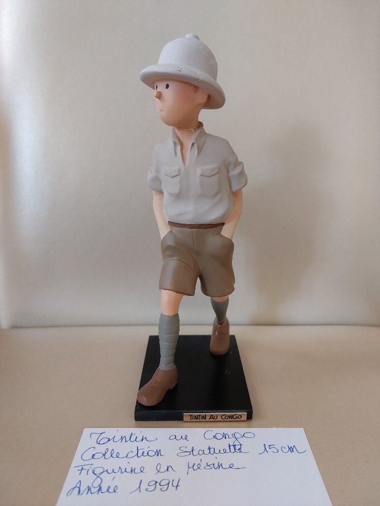 Statuette de Tintin au Congo, Enlèvement ou Envoi, Utilisé, Humain