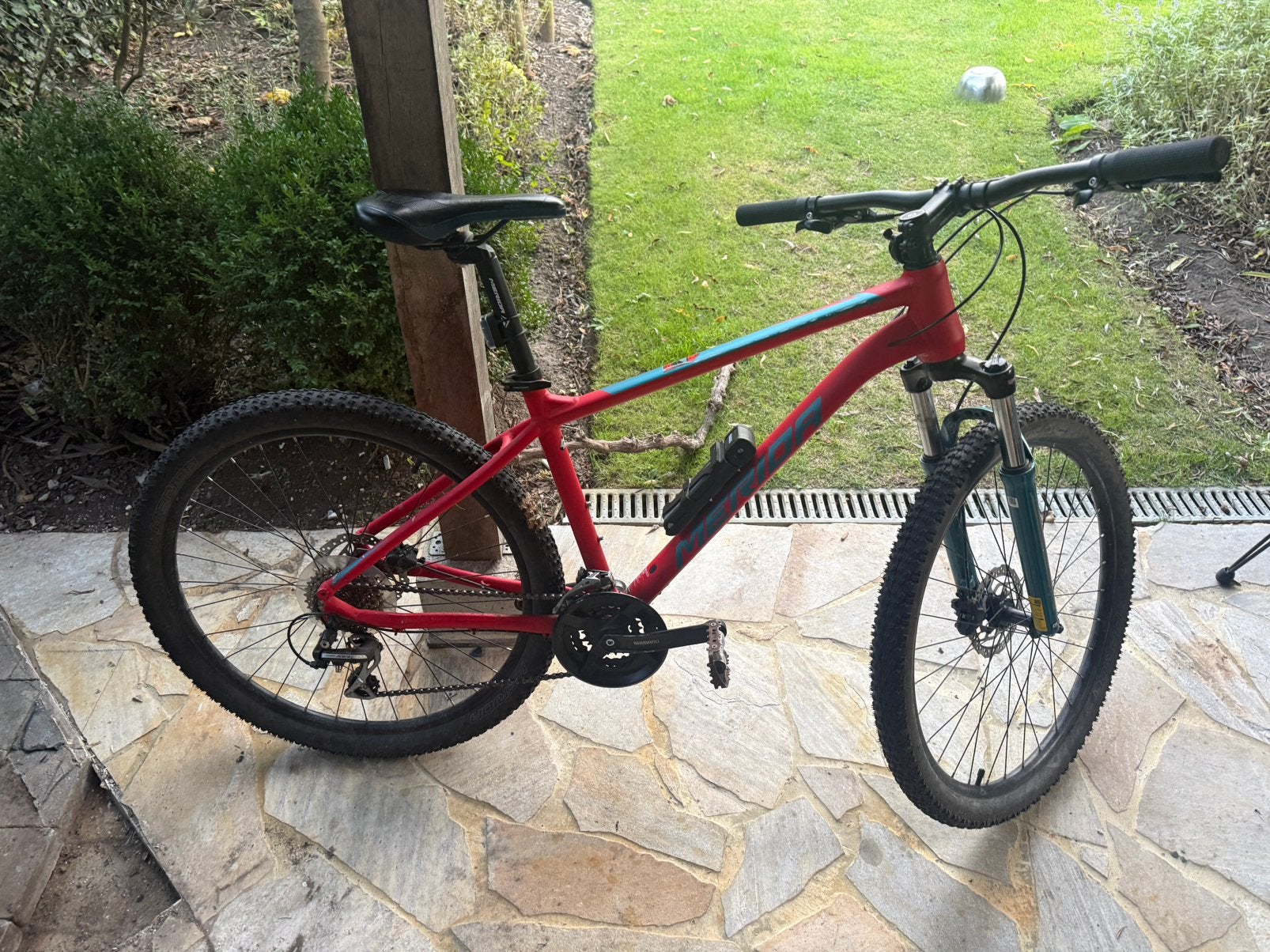 Merida Mountainbike 27,5 inch – Rood/blauw, Fietsen en Brommers, Ophalen, Zo goed als nieuw, Merida