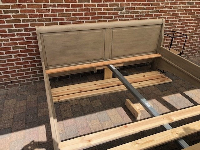 2 persoonsbed 2 meter breedt, Autres dimensions, Enlèvement, Utilisé, Sommier