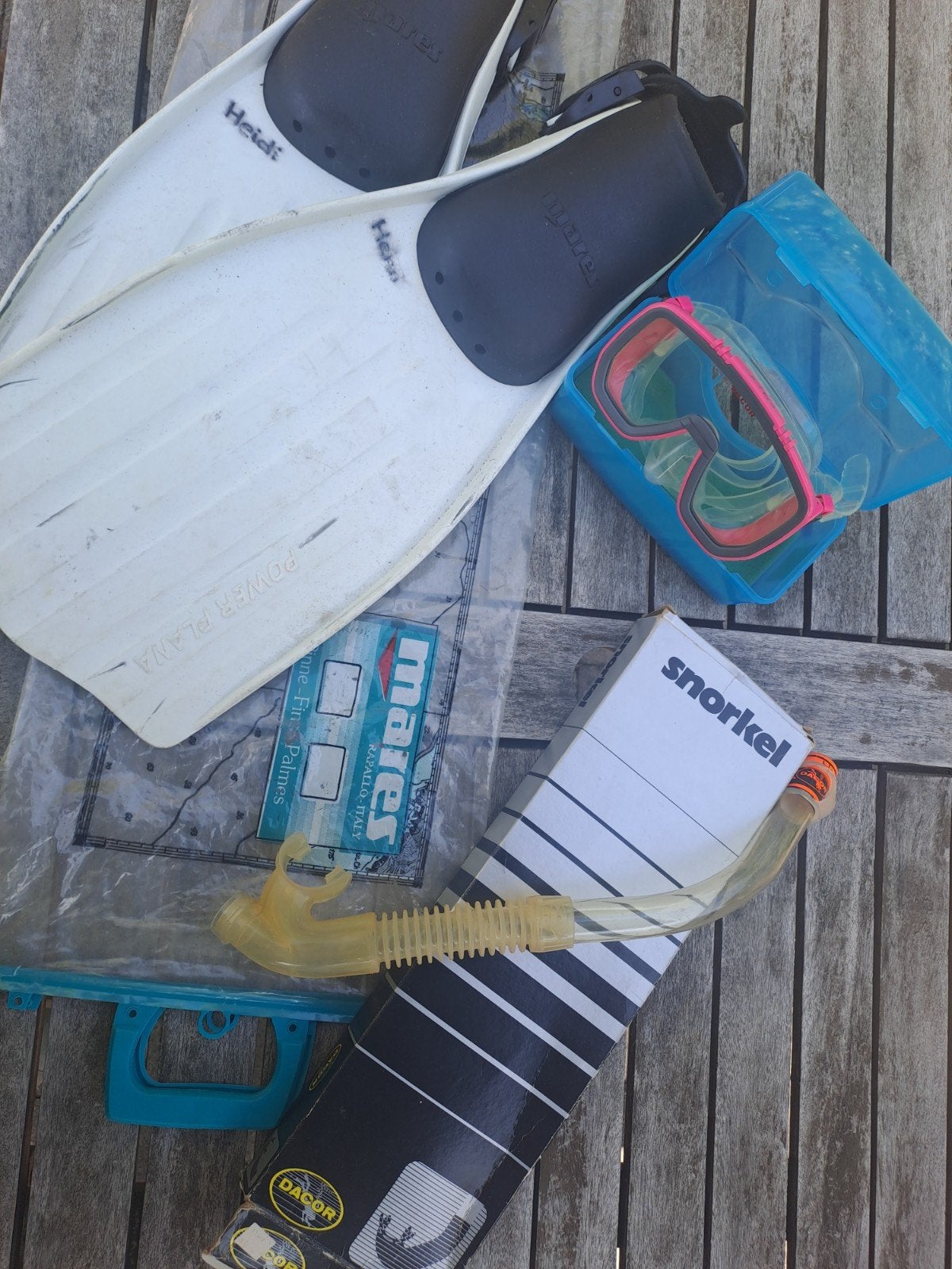 Duikbril Zwemvliezen Snorkel, Watersport en Boten, Duiken, Ophalen, Gebruikt, Zwem- of Duikvliezen