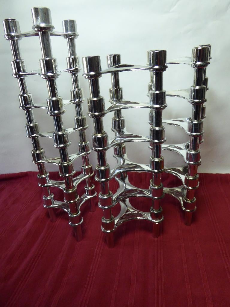 chandelier , bougeoir SECA  1970 , 19 pièces, Antiek en Kunst, Ophalen of Verzenden, Overige materialen