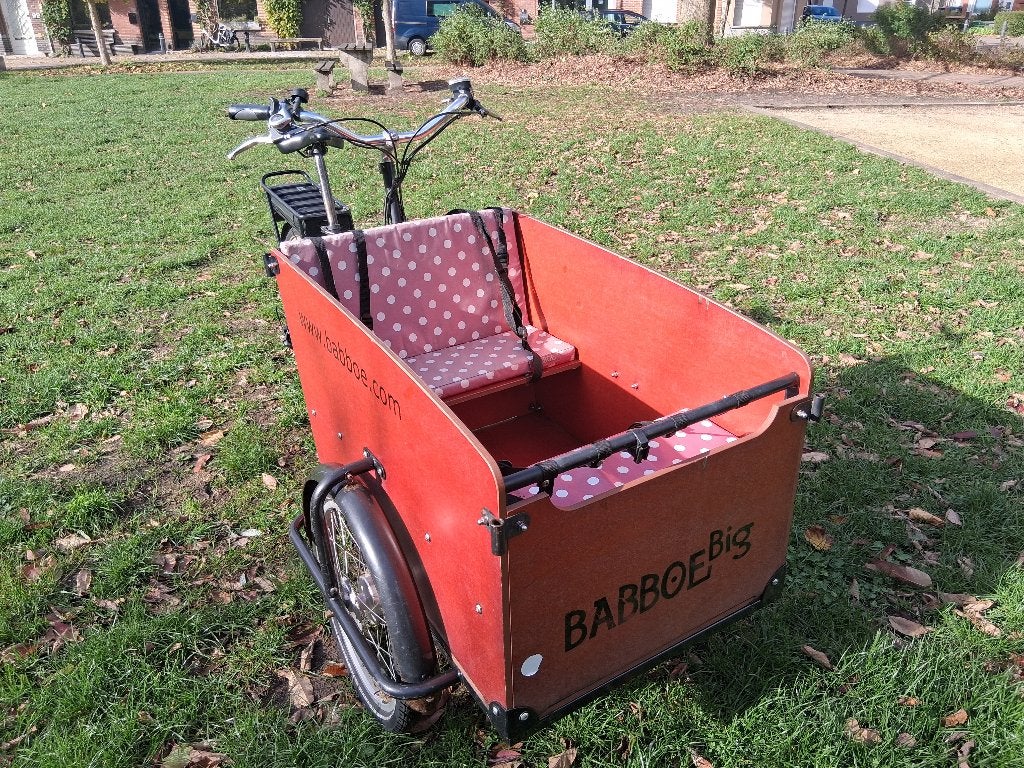 Bakfiets babboe big, Fietsen en Brommers, 4 kinderen of meer, Gebruikt, Elektrisch, Schijfrem
