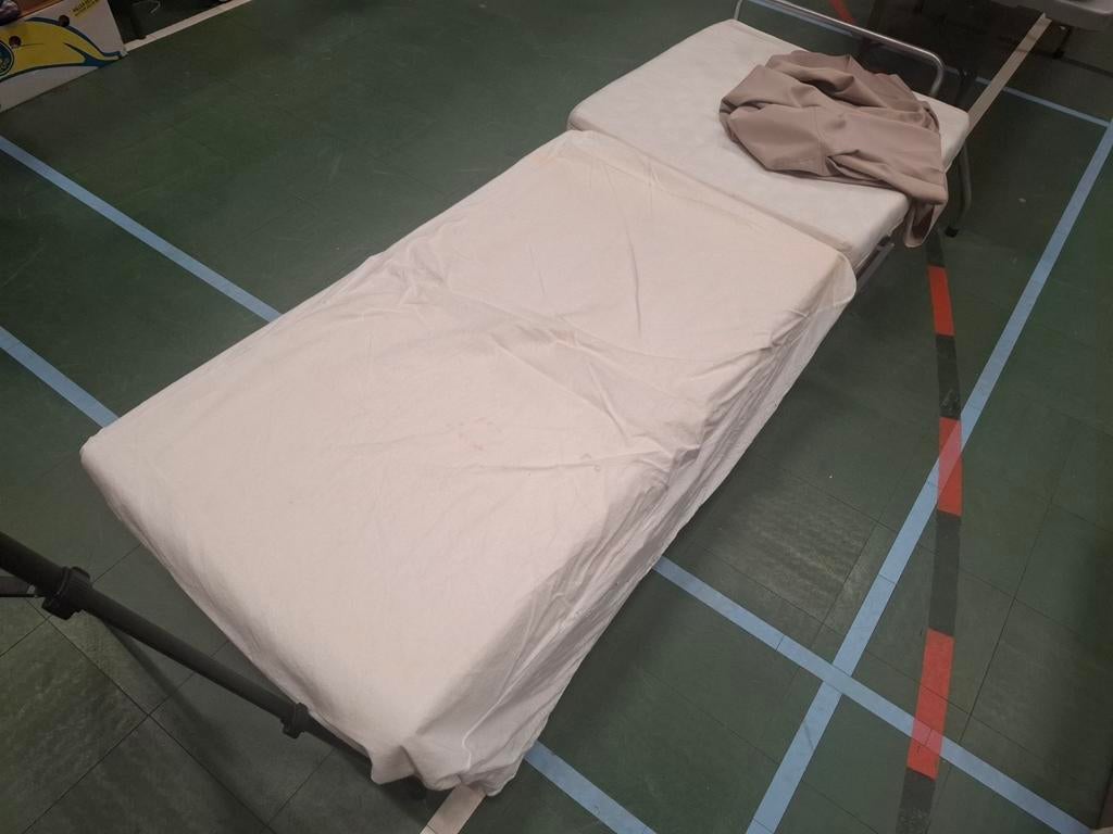 Plooibed 1 persoon met poeffunctie, Verstelbaar, Eenpersoons, 210 cm, Home