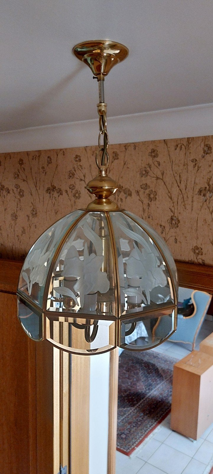Vintage Hollywood Regency hanglamp jaren ´80
hanglamp, Ophalen, E27 (groot), Jaren ´80, Glas