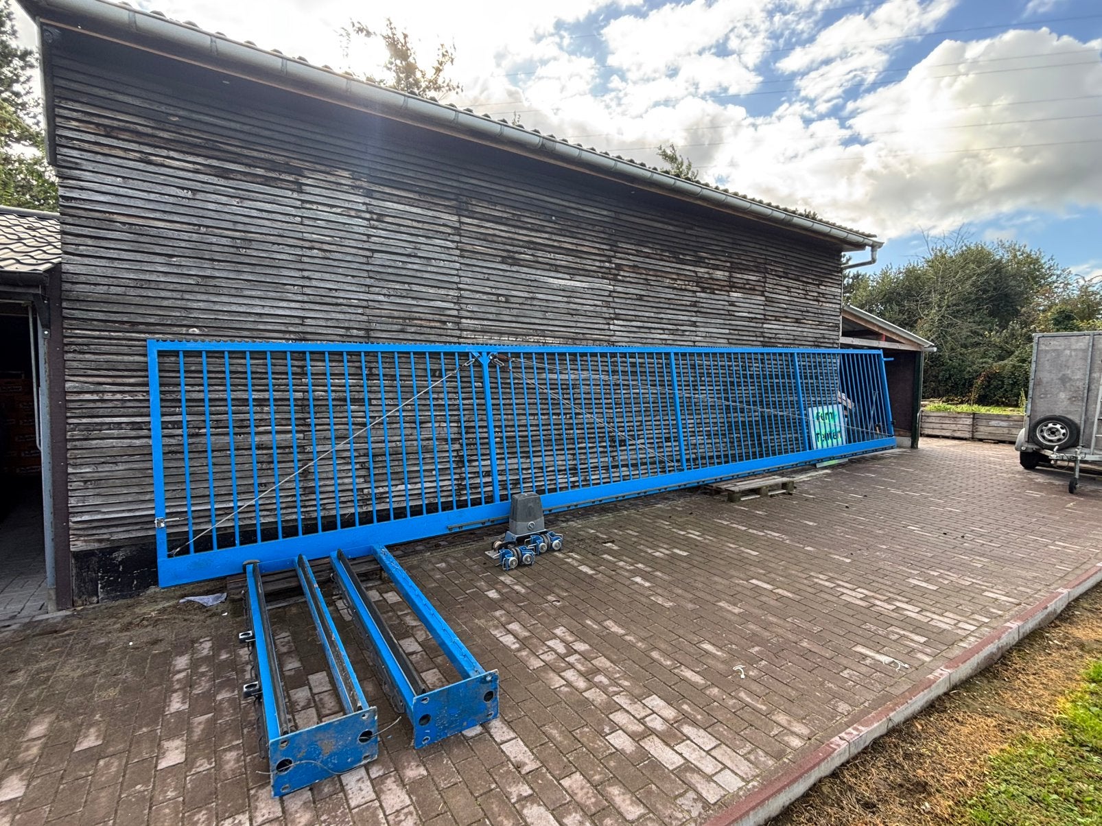 Vrijhangende schuifpoort, Enlèvement, Comme neuf