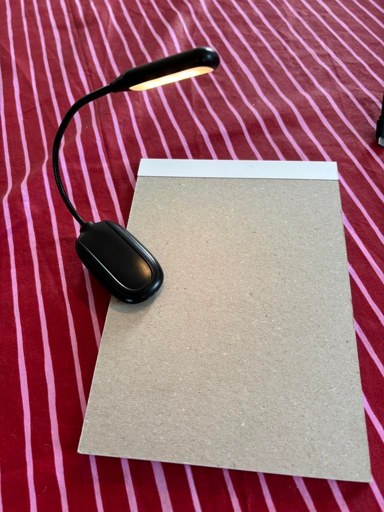 Leeslampje met boekenclip, Caravans en Kamperen, Zaklampen, Ophalen of Verzenden, Zo goed als nieuw, Batterij