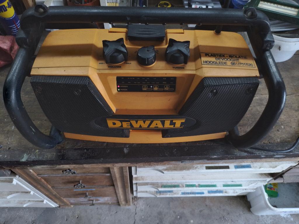 Werfradio DEWALT, Doe-het-zelf en Bouw, Ophalen, Gebruikt