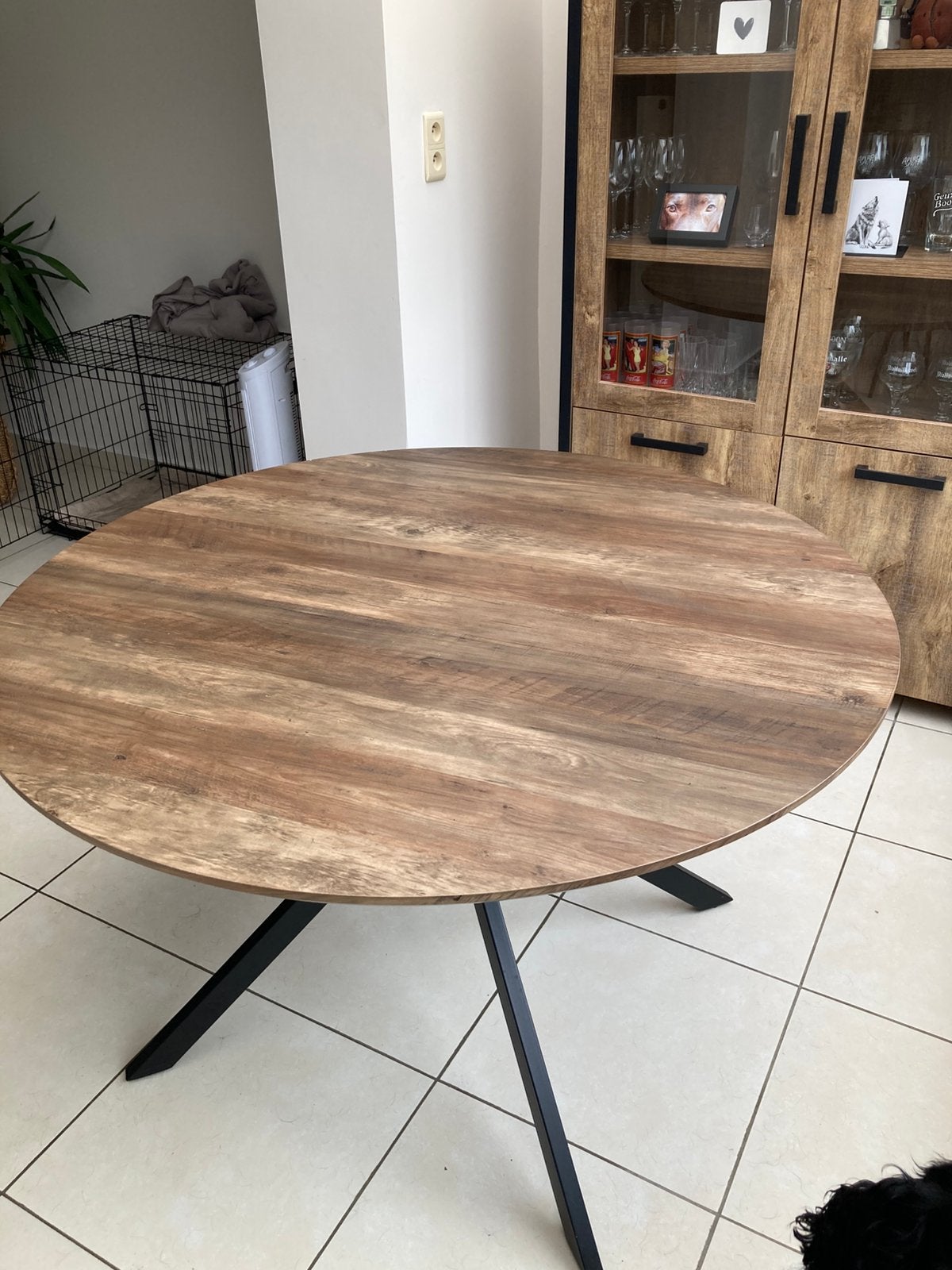 Ronde eettafel - 120x120 cm, Ophalen, Gebruikt