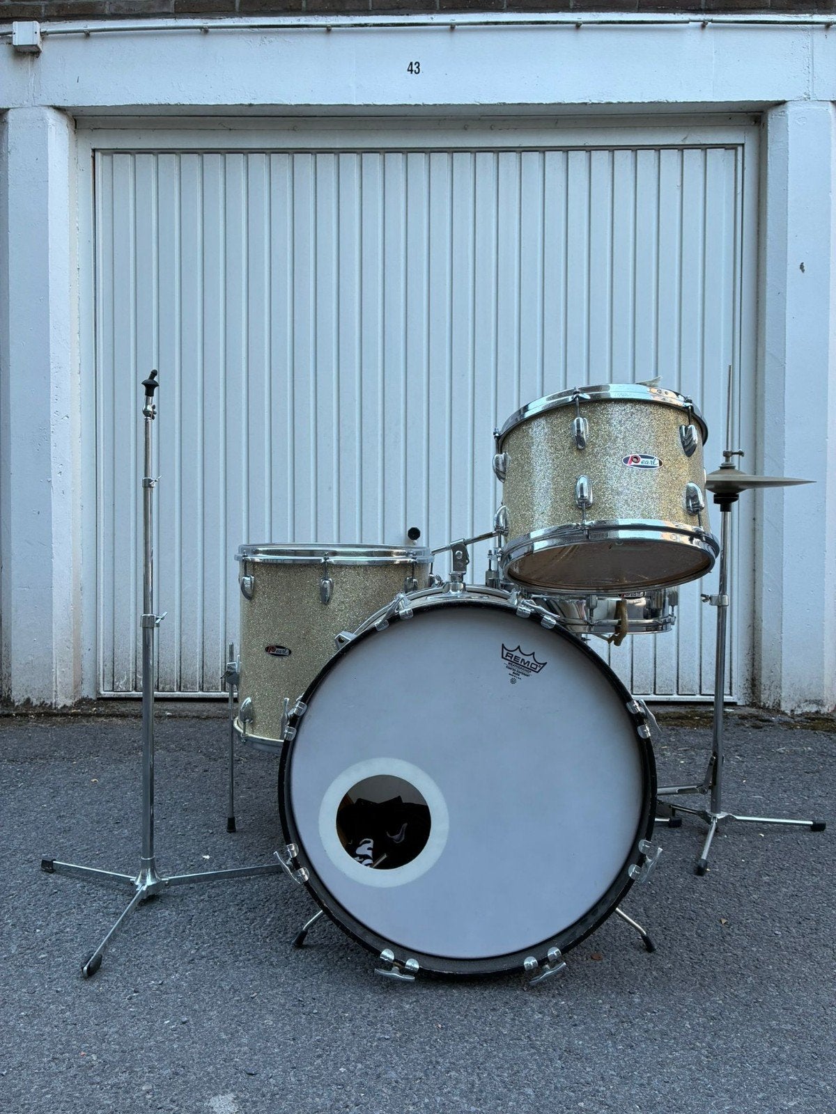 Pearl 60's shellset + Premier hardware, Musique & Instruments, Batteries & Percussions, Enlèvement, Pearl