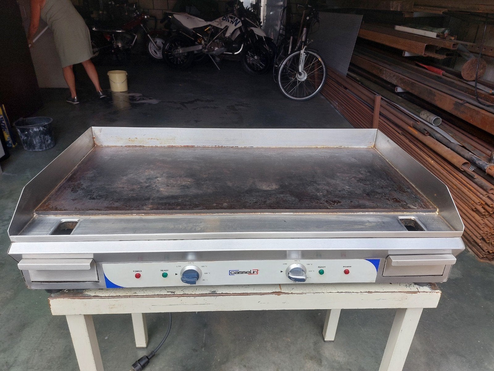 Grote elektrische bakplaat, Elektronische apparatuur, Grillplaten, Ophalen, Zo goed als nieuw