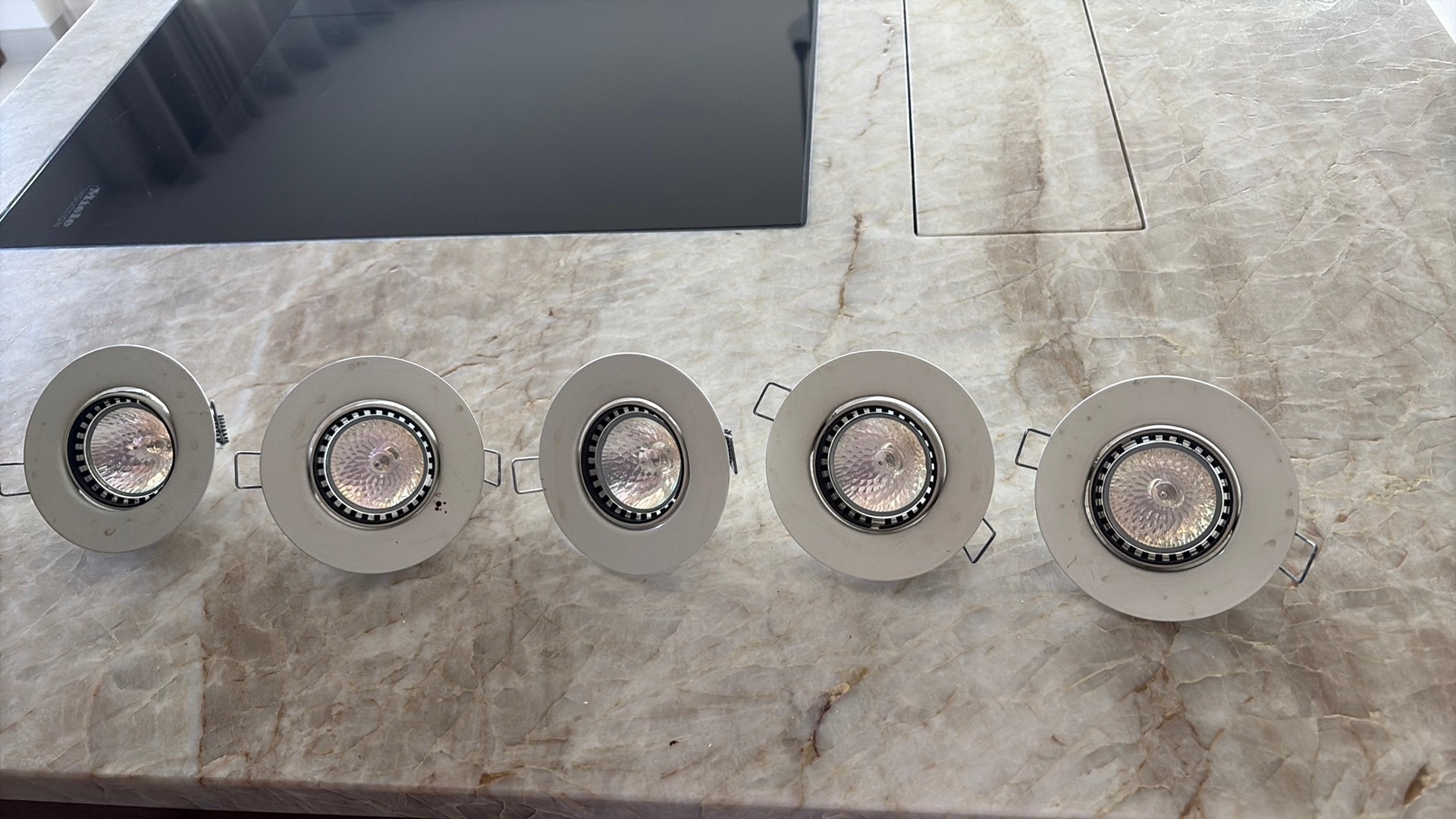Spots wit (5 stuks), Ophalen, Zo goed als nieuw, Wit
