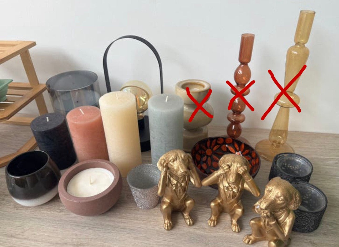Decoratie allerlei (lampjes, kaarsen, beeldjes,…), Huis en Inrichting, Ophalen, Zo goed als nieuw, Bruin