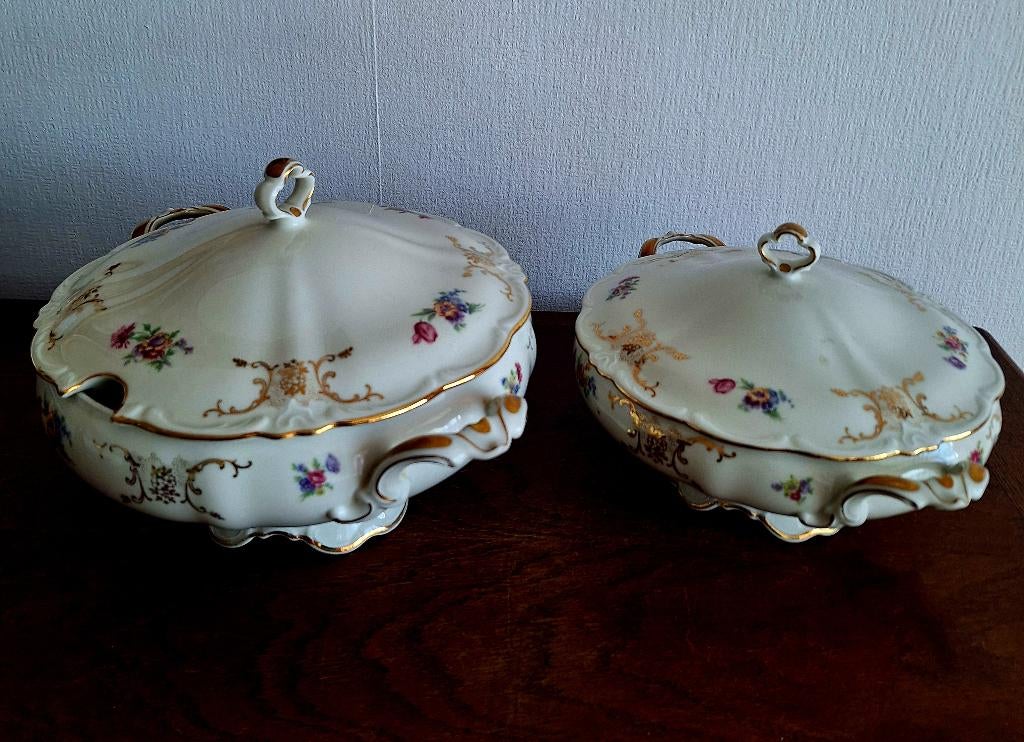 2 vintage terrine  Schirnding Bavaria nooit gebruikte staat, Antiek en Kunst, Antiek | Porselein, Ophalen of Verzenden