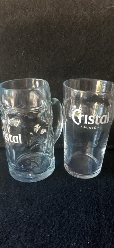 Verre à bière Cristal 50cl avec poignée 23 pièces sans poign, Enlèvement, Neuf, Verre à bière