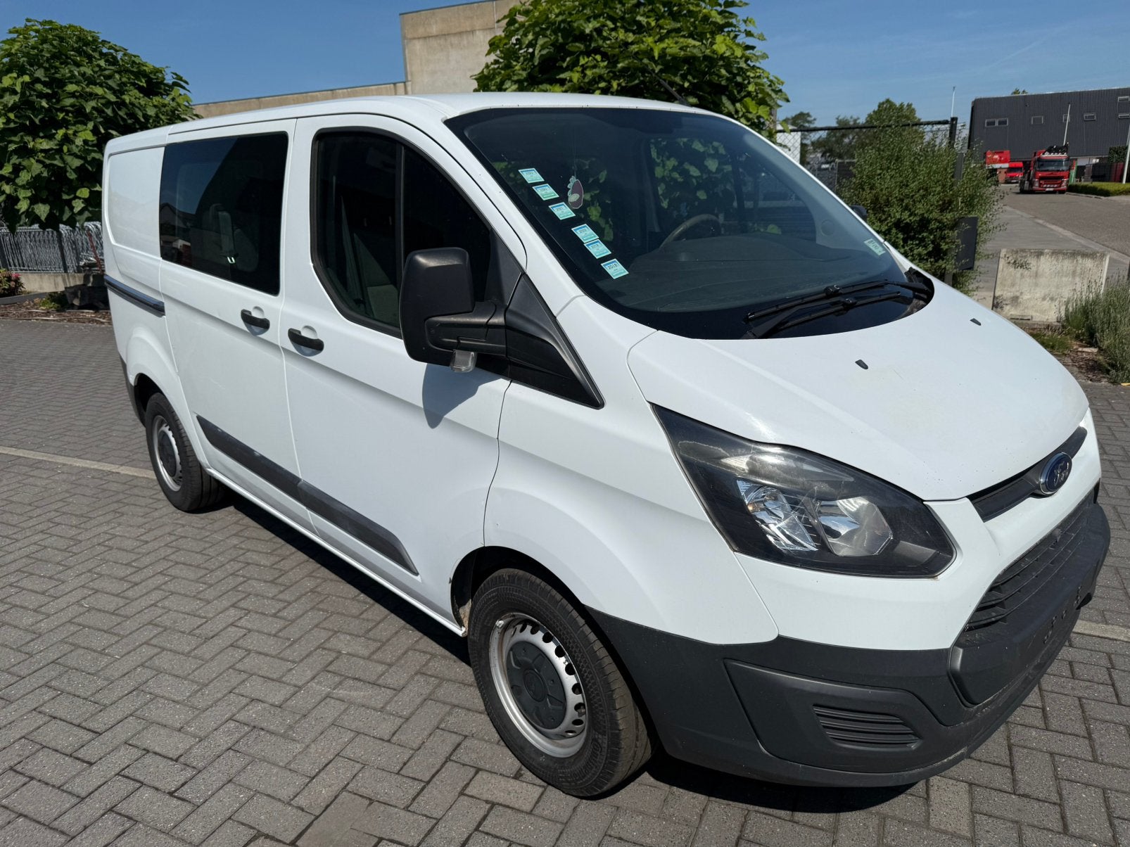 Ford transit custom 2.2tdci 100pk dubbel cabine, Auto's, Bluetooth, Euro 5, Wit, Diesel