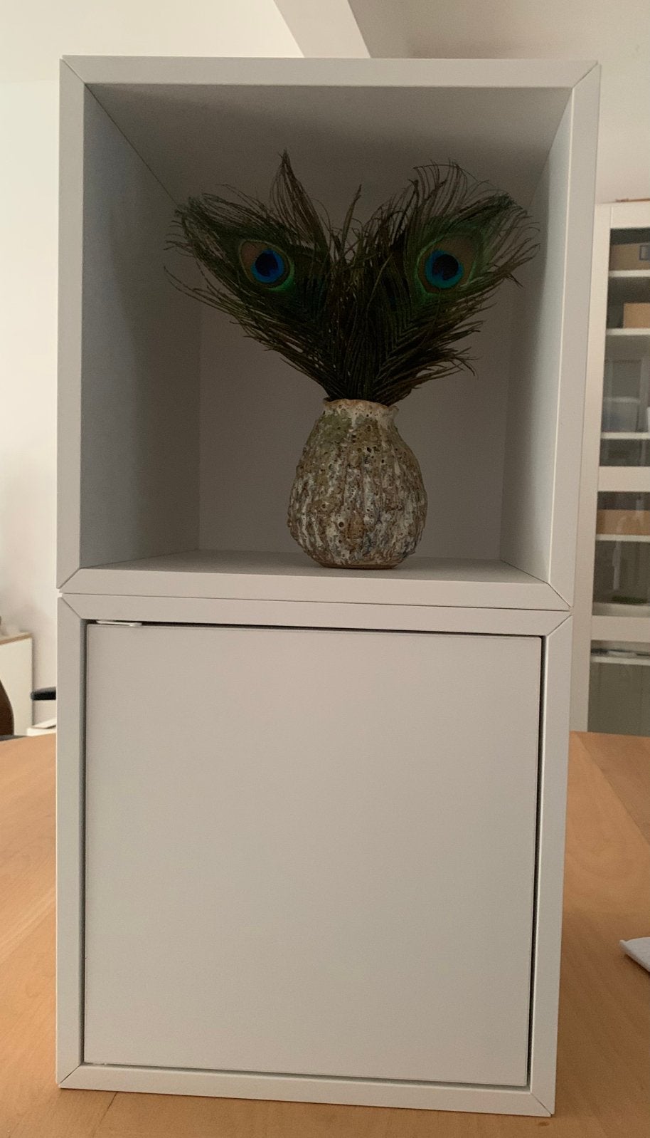 Open en gesloten( deurtje ) kastje om op te hangen., Huis en Inrichting, Ophalen, Gebruikt