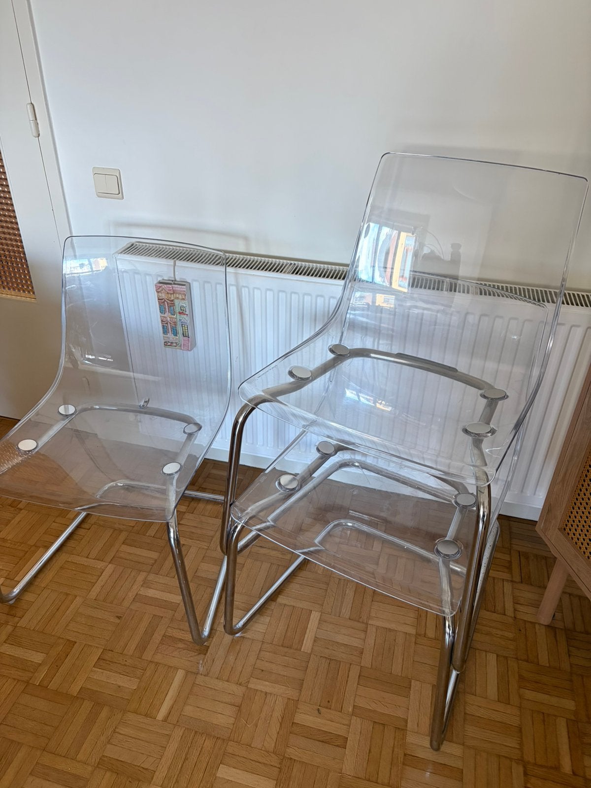 Transparante eetkamerstoelen, Maison & Meubles, Accessoires pour la Maison | Porte-journaux & Porte-revues, Enlèvement, Utilisé