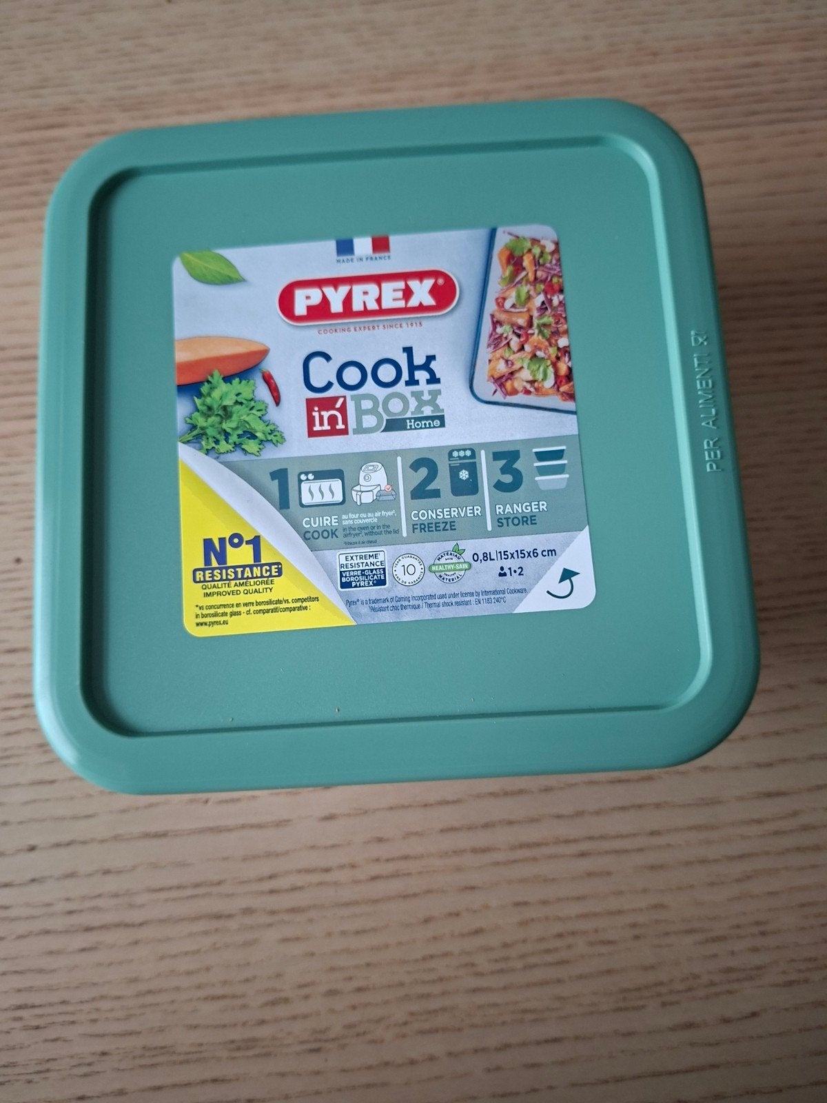 pyrex cook in box 0,8L - 15 x15 x 6cm, Ophalen