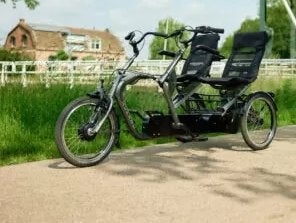 Tandemdriewieler naast elkaar met elektrische ondersteuning, Ophalen, Minder dan 10 versnellingen, Zo goed als nieuw, Schijfrem