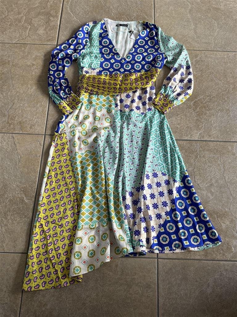 Zara jurk - Print jurk maat M, Ophalen of Verzenden, Zo goed als nieuw, Maat 38/40 (M)